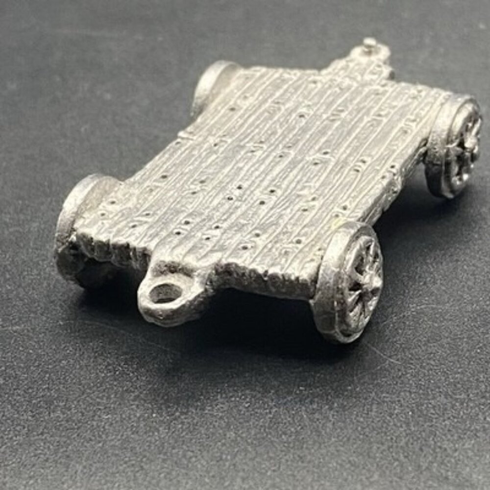 Michael Ricker RB 1986 5 Pc Pewter Train Set 9.5"L  Engine, 3 Flats & Caboose - Picture 9 of 16